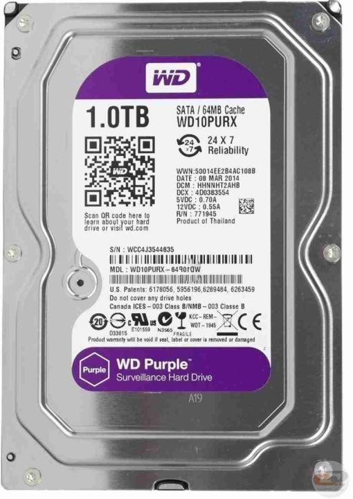 WD 1TB PURPLE Surveillance Hard Drive