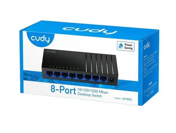 CUDY 8-PORT 10/100/1000Mbps GIGABIT DESKTOP SWITCH GS108D