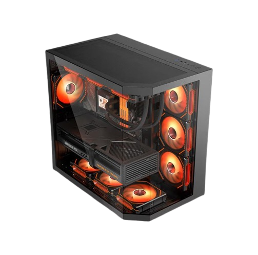 GOLDEN FIELED GQ09  BLACK GAMING CASING (WITHOUT FAN)