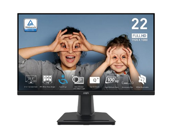 MSI PRO MP225 22 INCH IPS 100HZ FRAMELESS MONITOR
